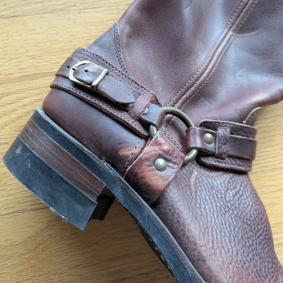 FRYE harness leather mid boots 8.5 - Picture 8 of 16